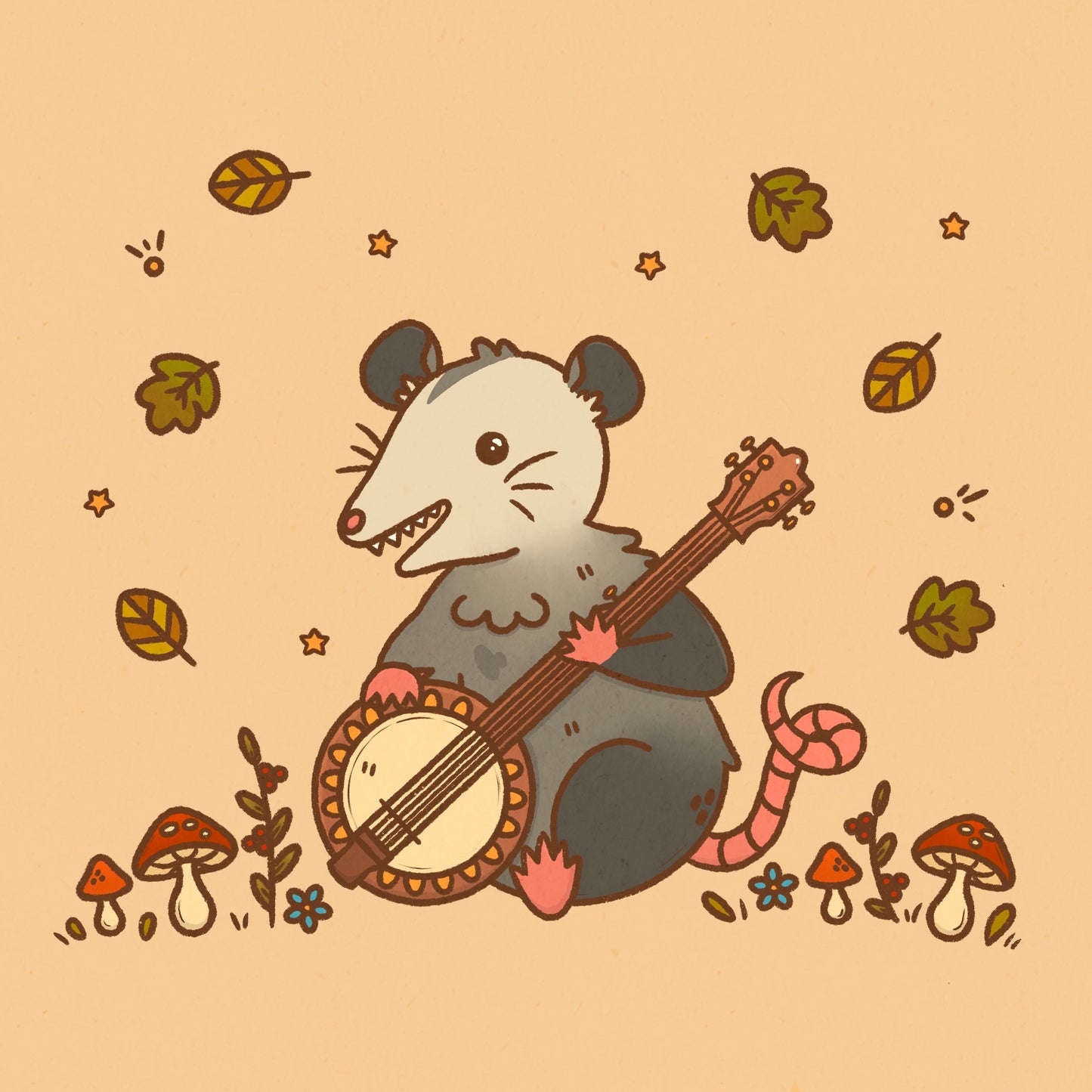Otis the Opossum Print
