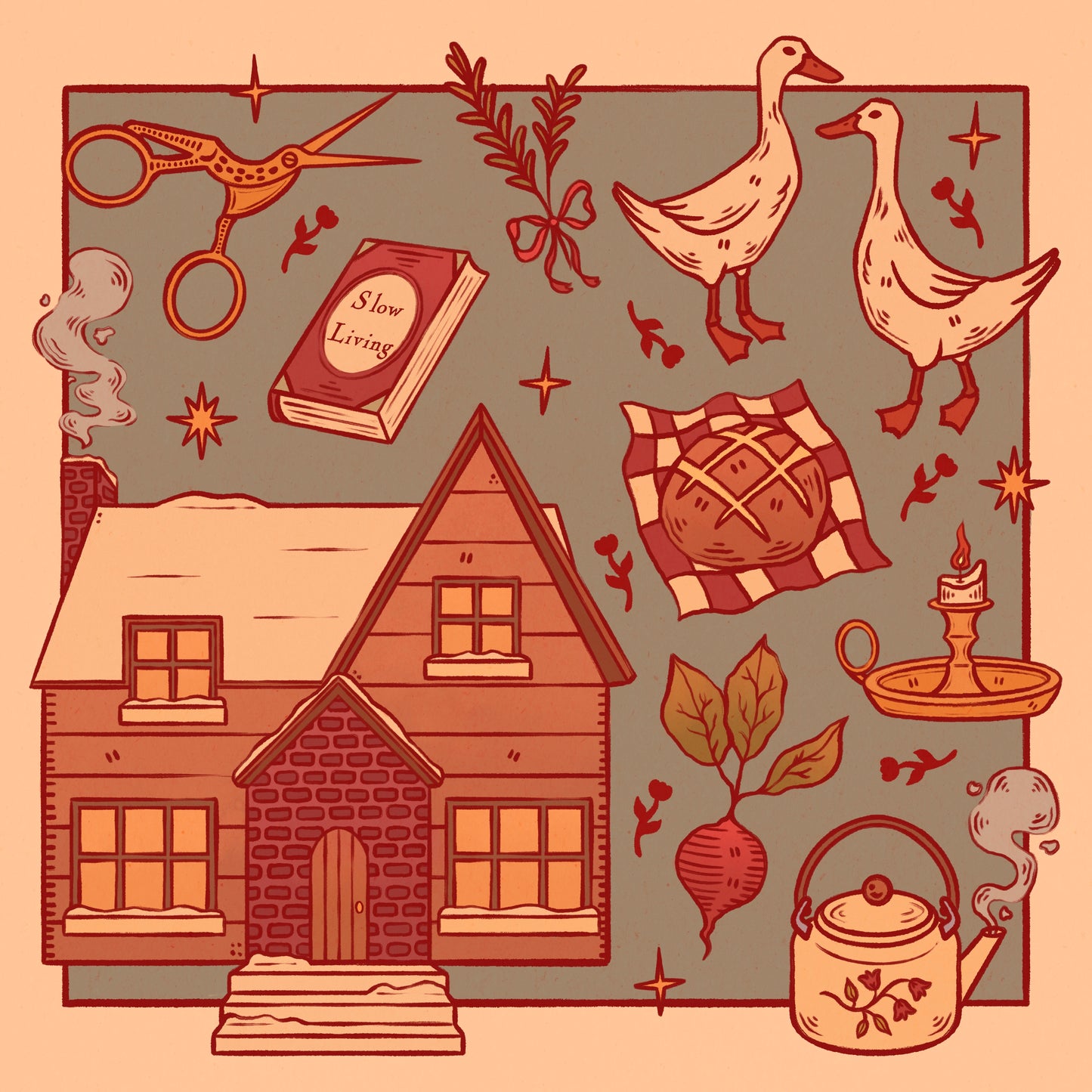 Cozy Cottage Print
