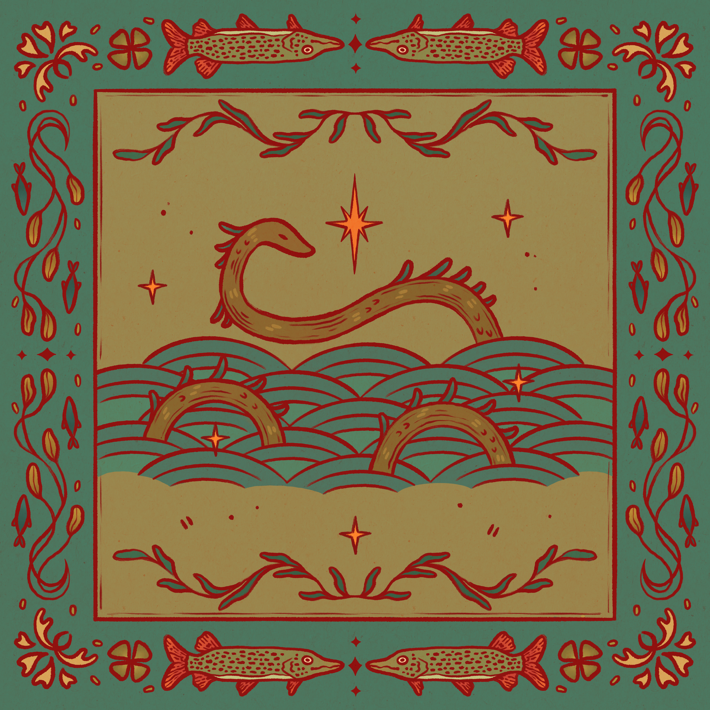 Sea Serpent Print