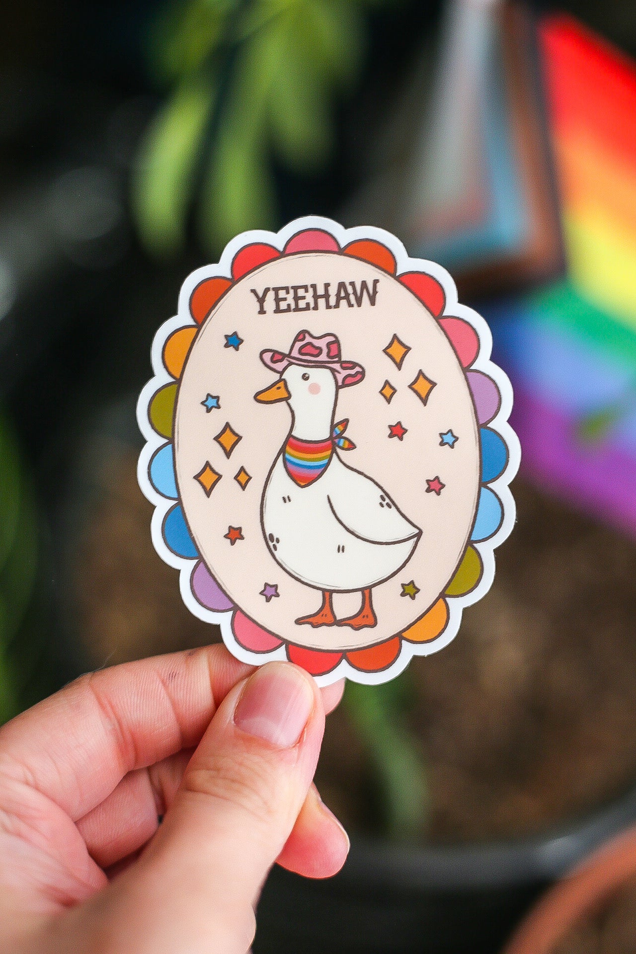 Yeehaw Duck Sticker