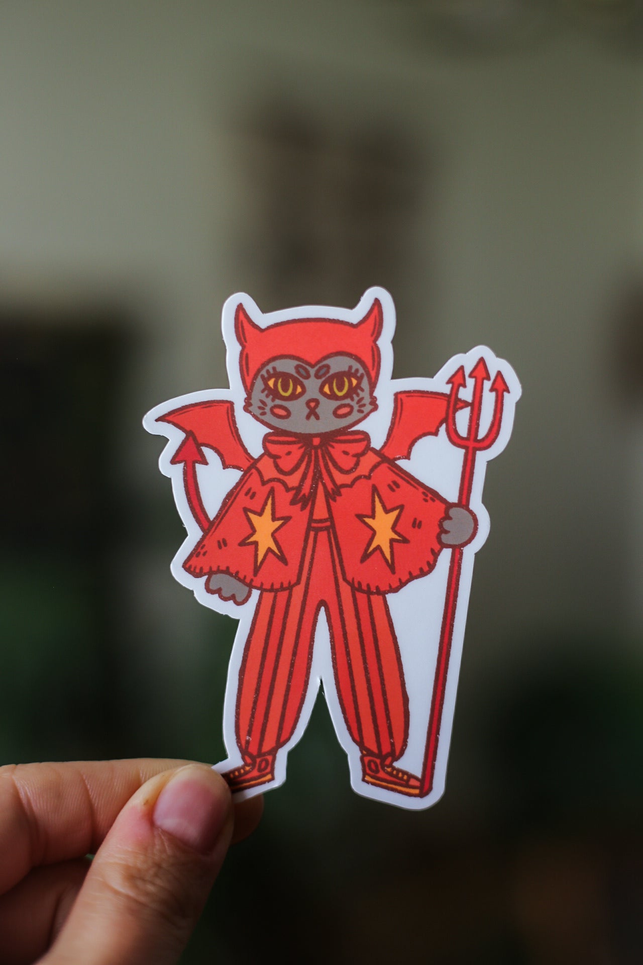Halloween Costume Cat/Devil Sticker