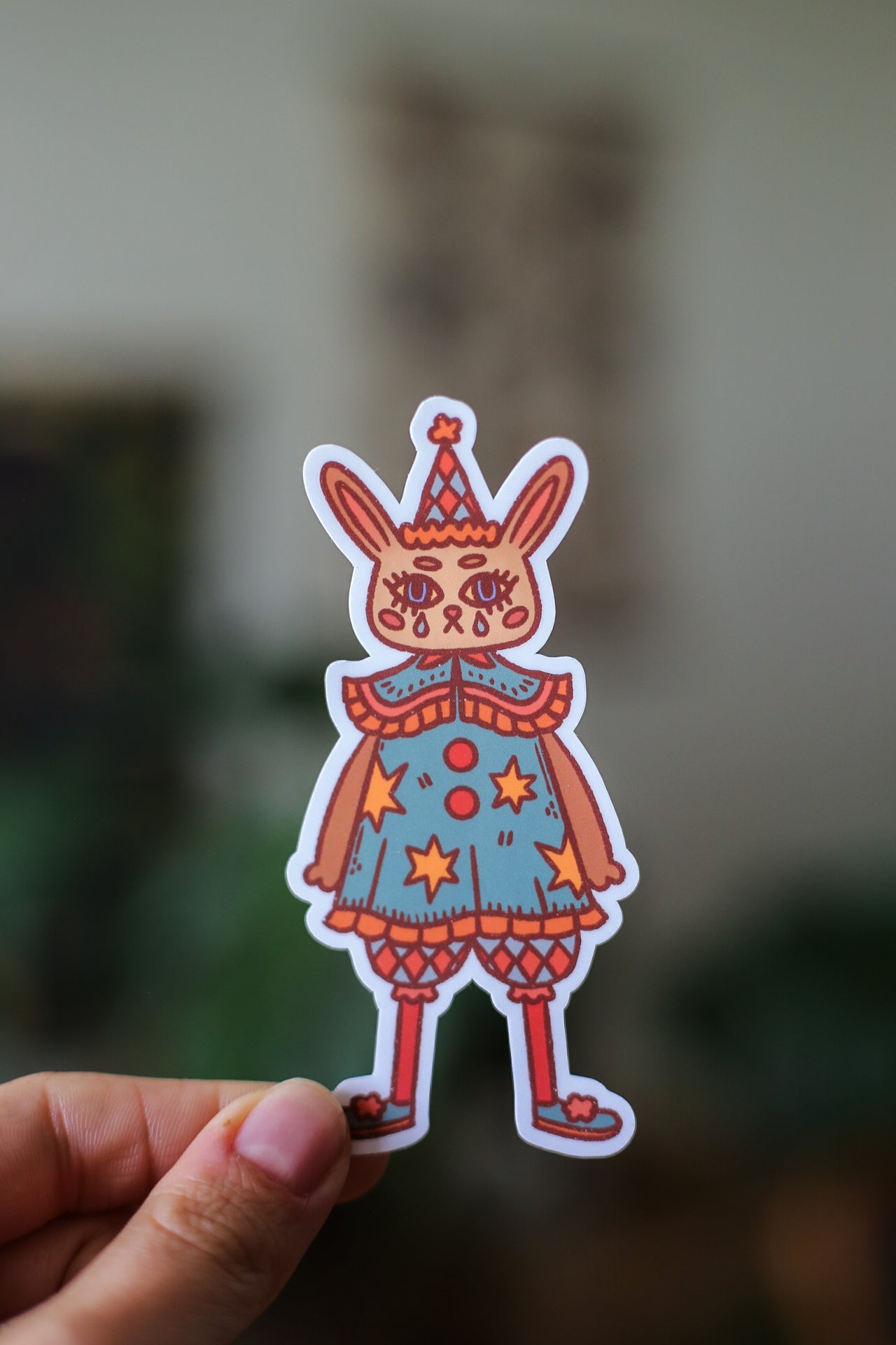 Halloween Costume Rabbit/Clown Sticker