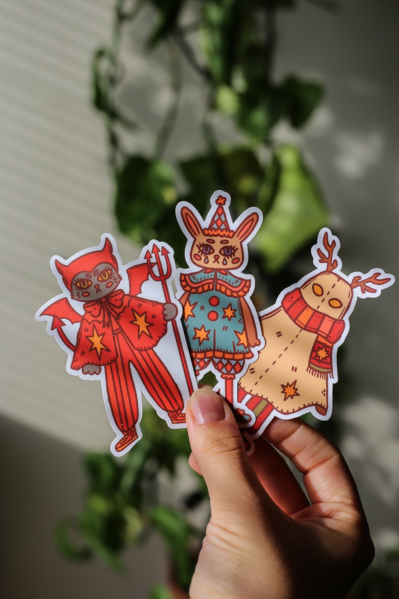 Halloween Costume Rabbit/Clown Sticker