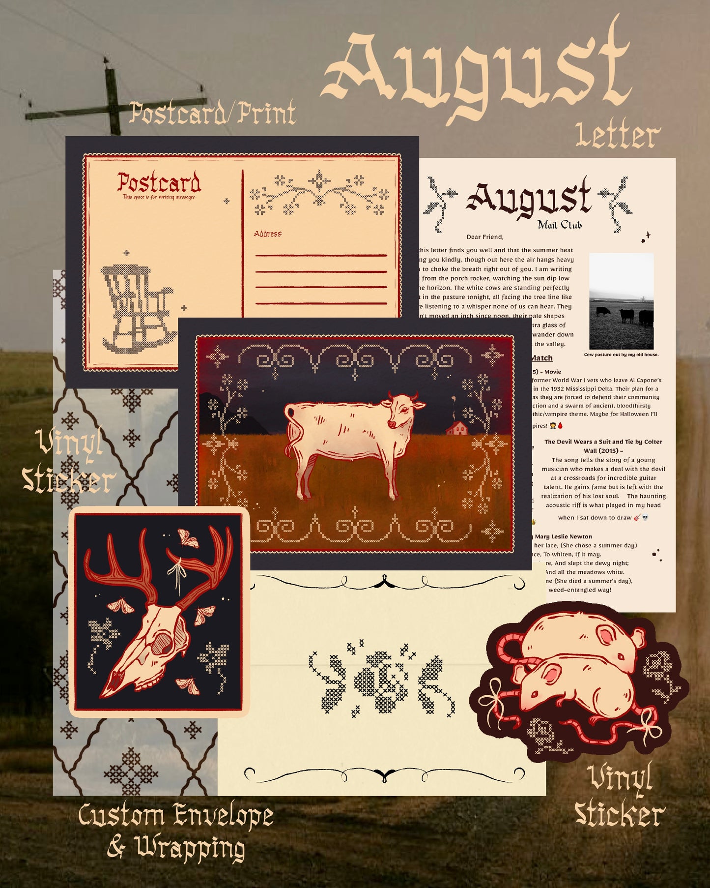 Shanna's Creations Monthly Mail Club - August
