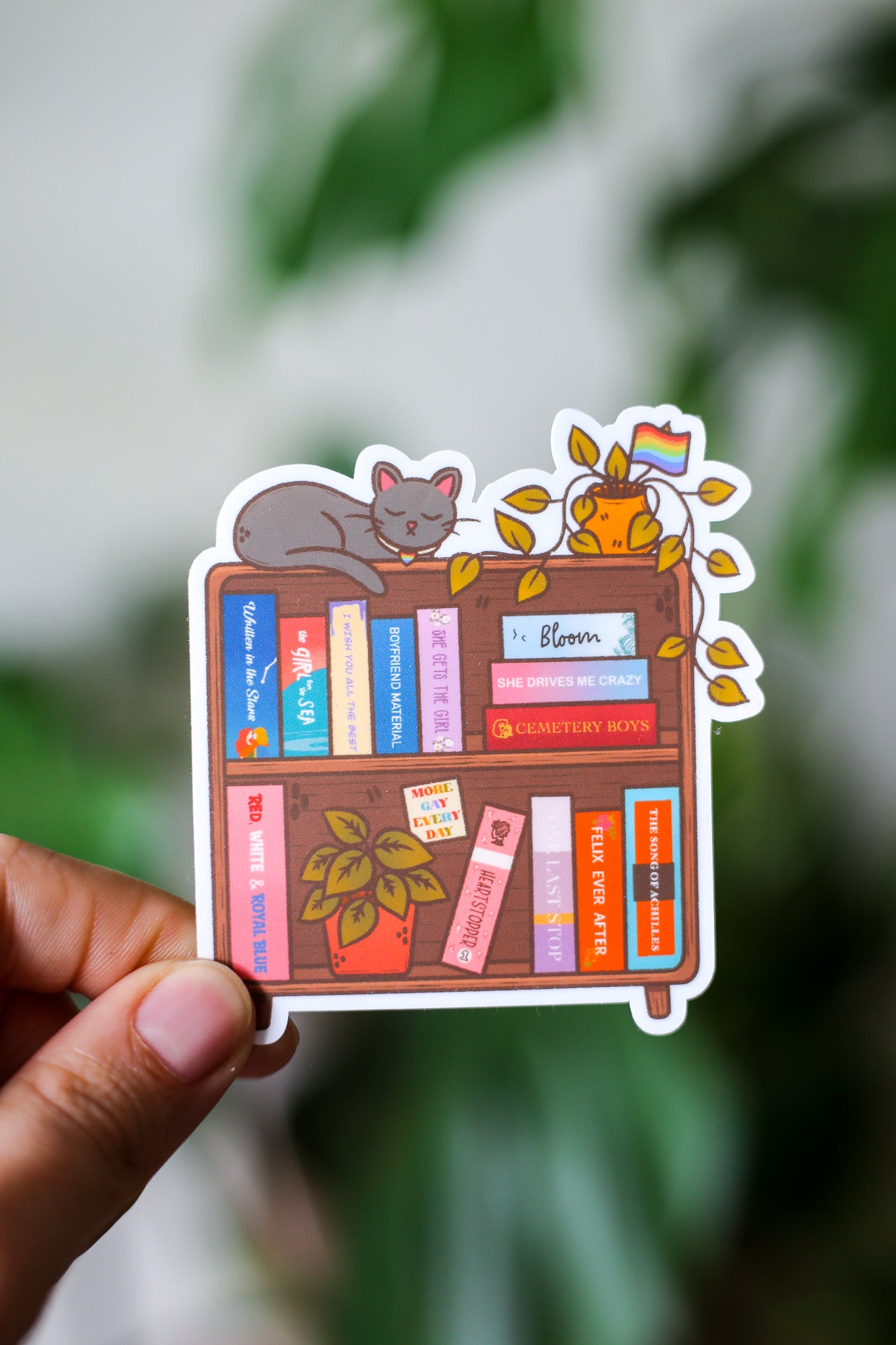 Queer Bookshelf Sticker