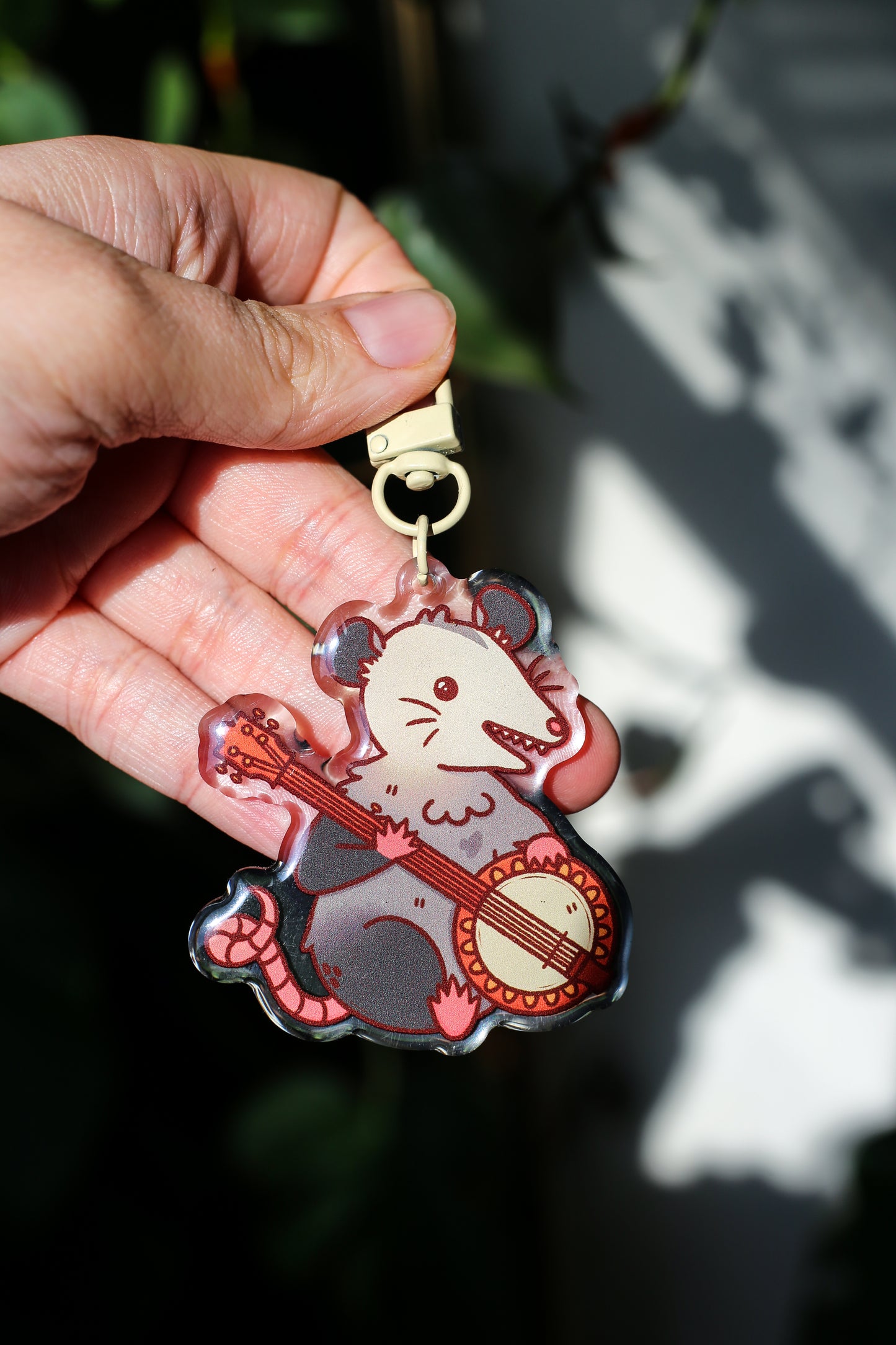Otis the Opossum Keychain