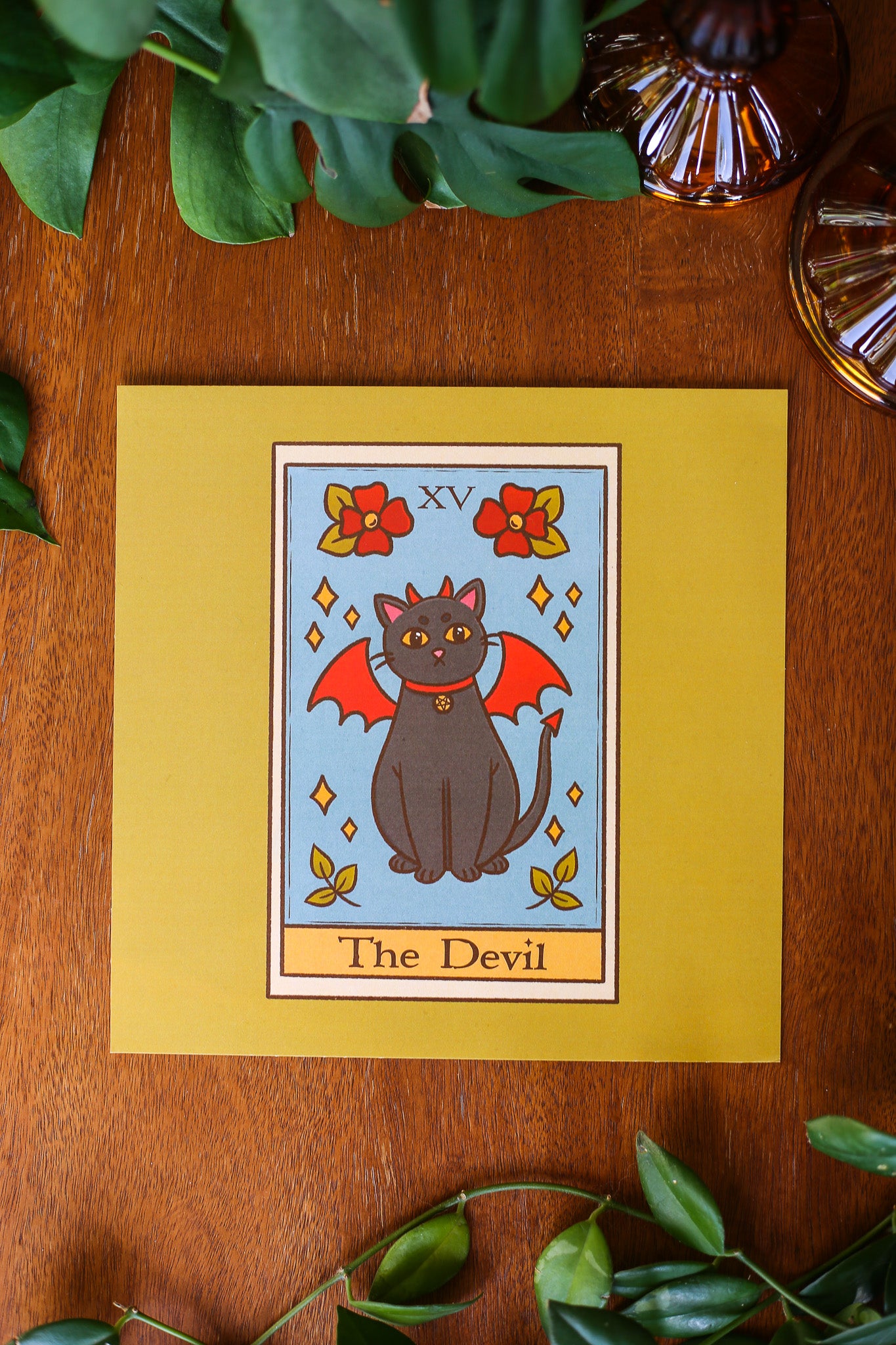 Devil Cat Tarot Card Print