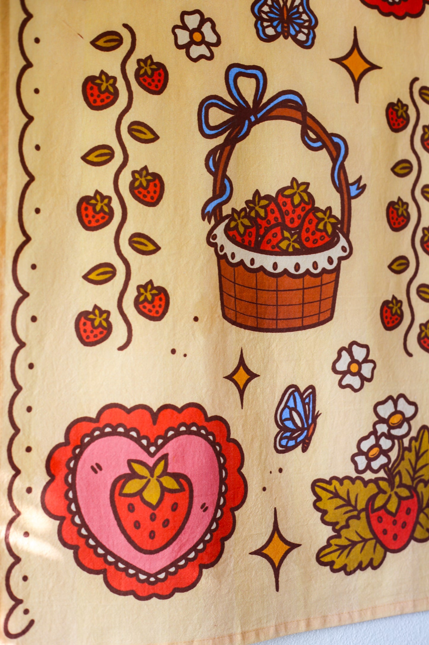 Strawberry Picnic Hand Towel