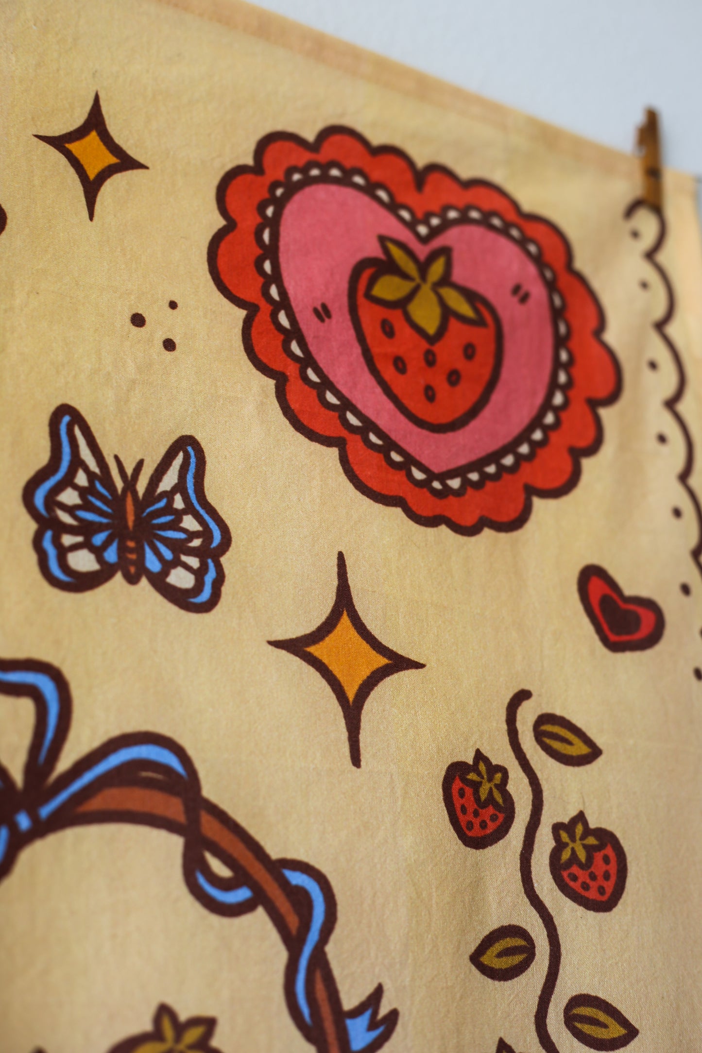 Strawberry Picnic Hand Towel