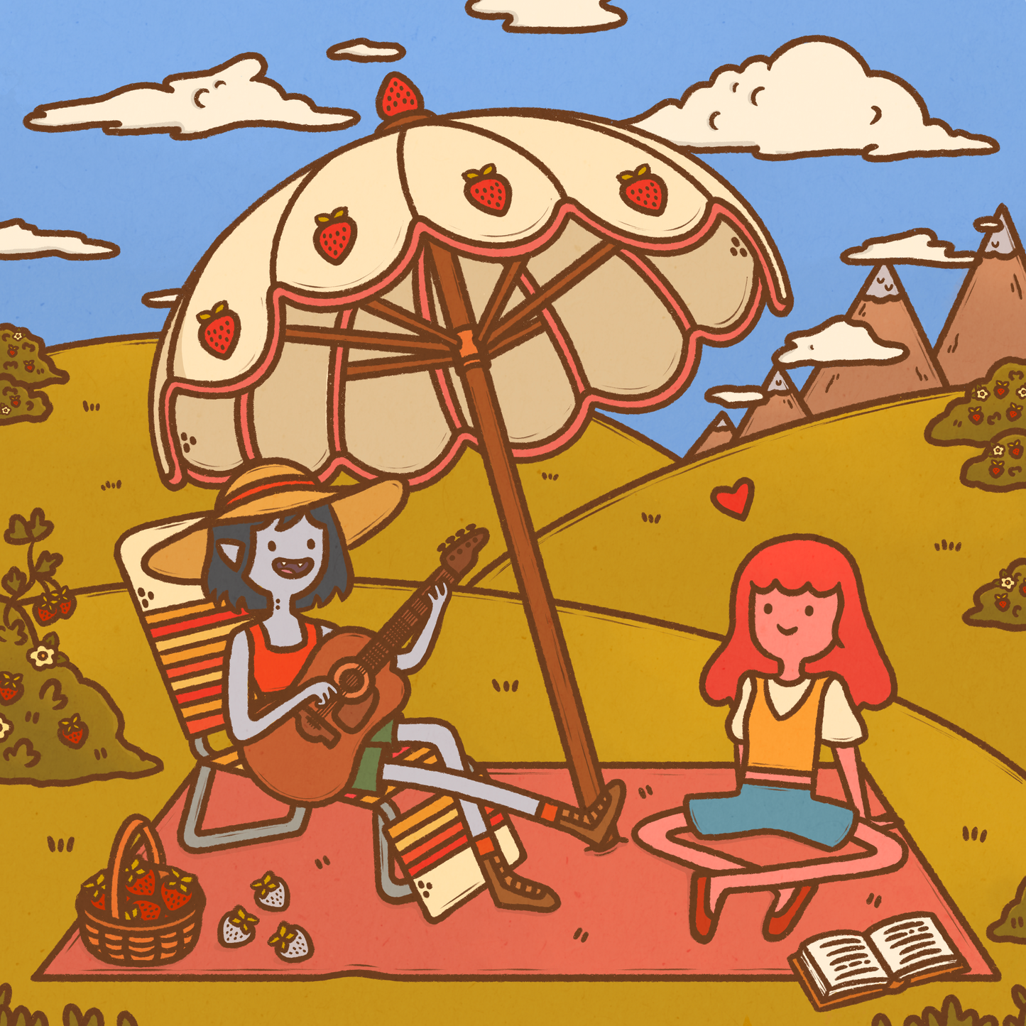 Marceline And Bubblegum - Adventure Time Print