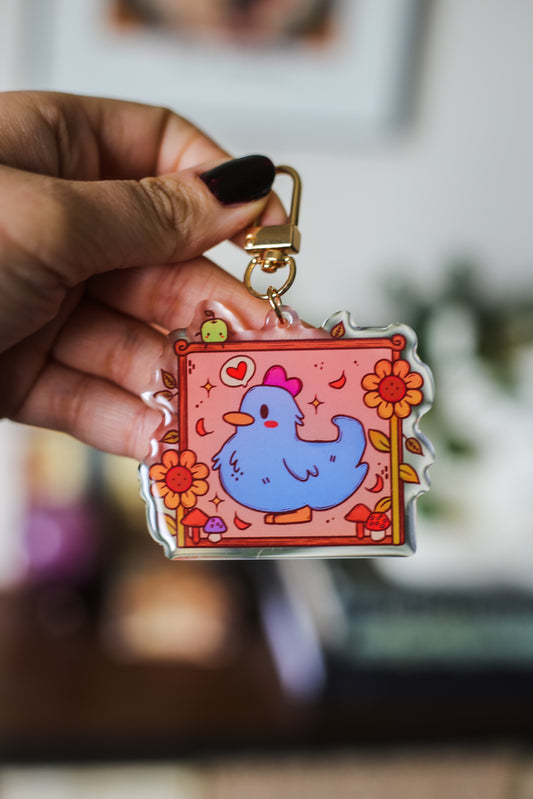 Shane’s Blue Chicken - Stardew Valley Keychain