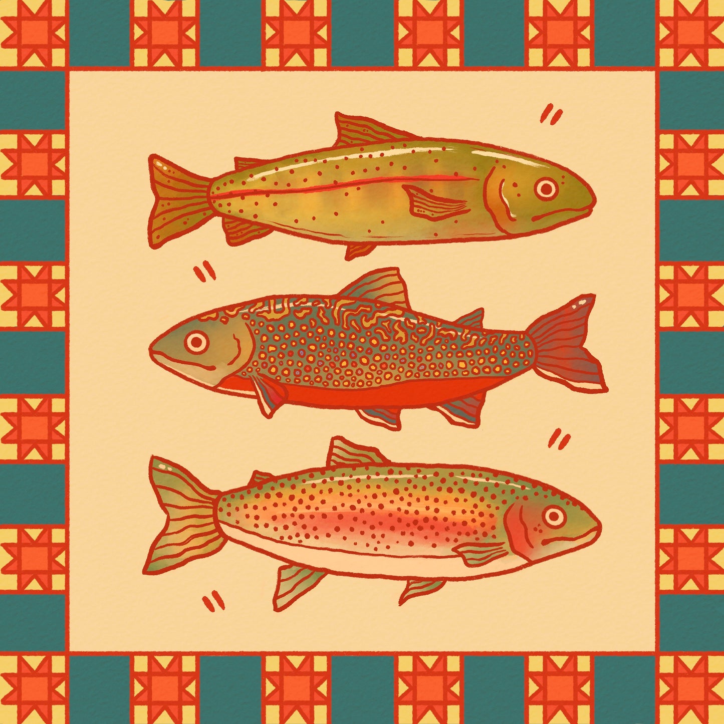 Trout Fish Print