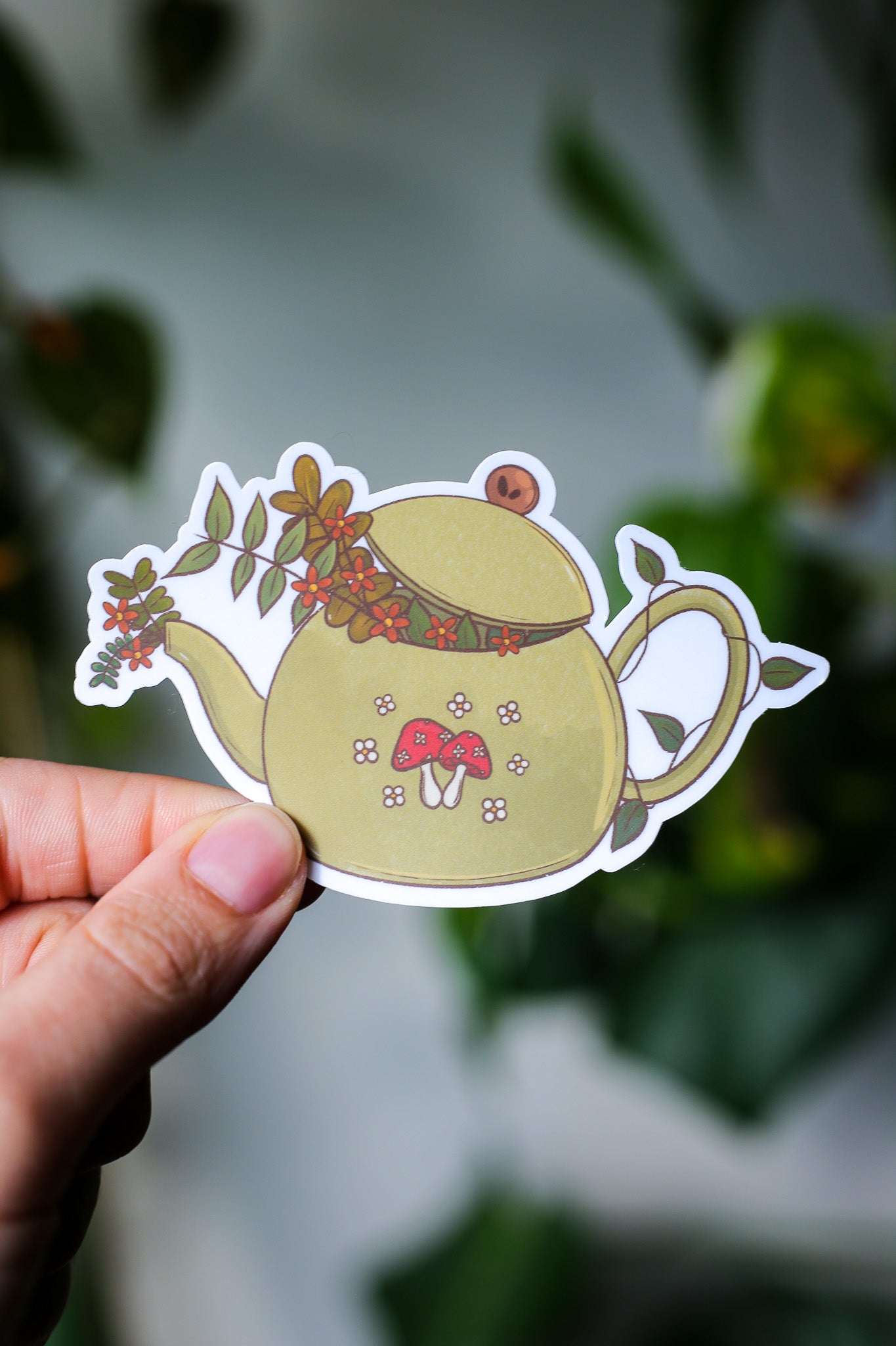 Mushroom Teapot Sticker