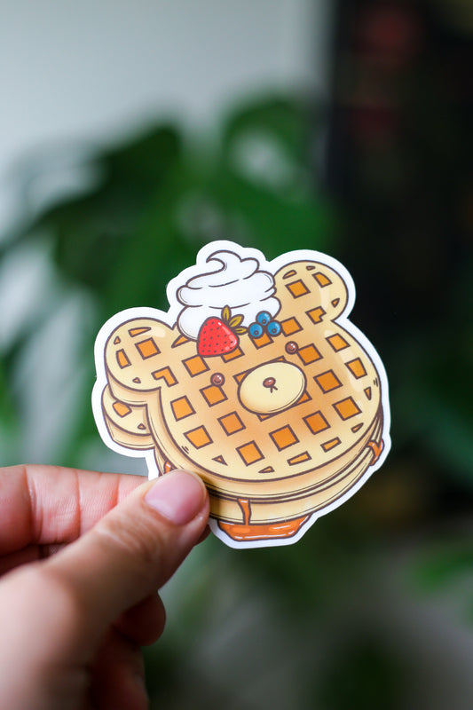 Bear Waffle Sticker