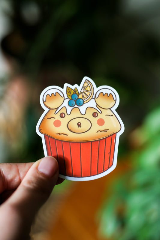 Bear Muffin Sticker