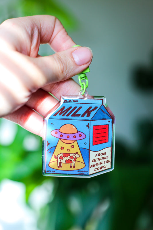 Alien Milk Keychain
