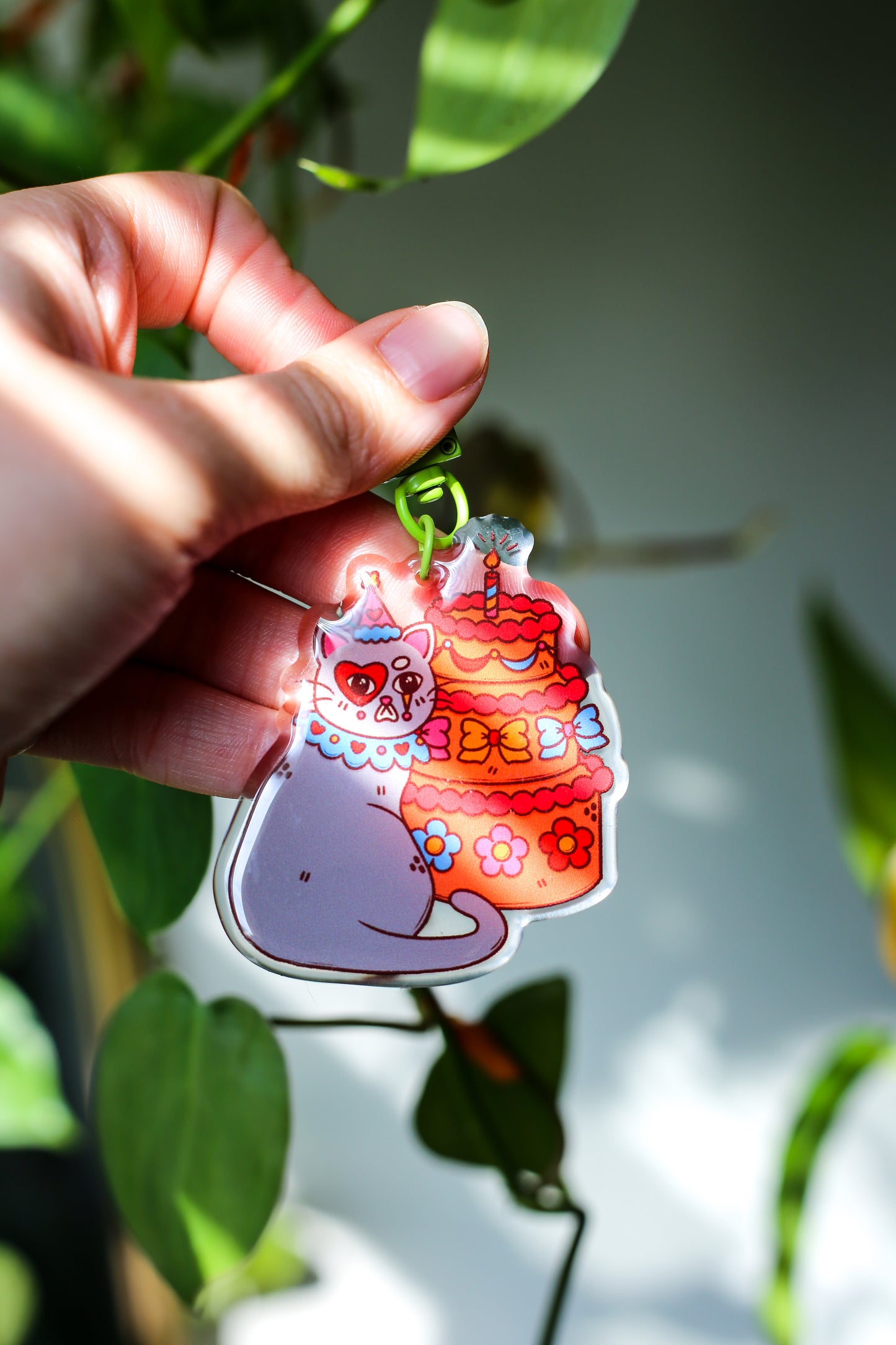 Clown Cat Keychain