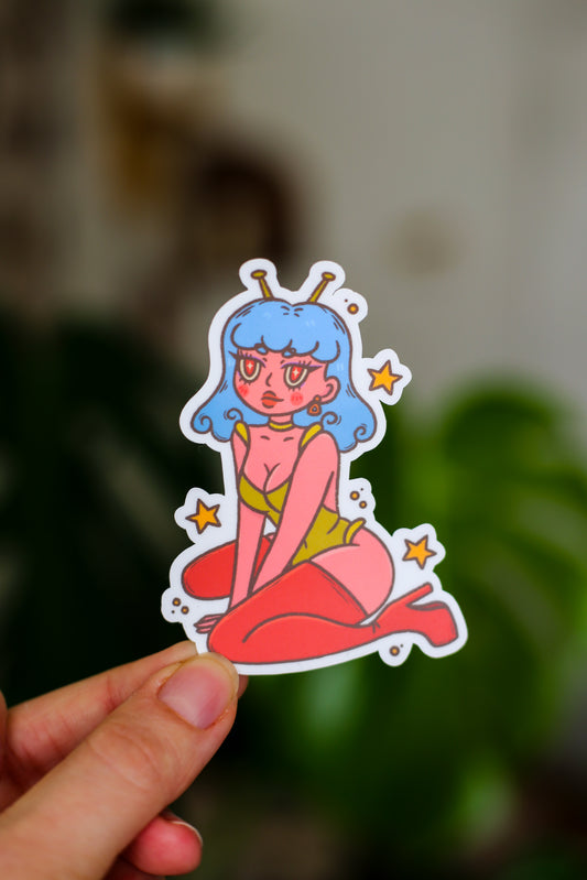 Alien Girl Sticker