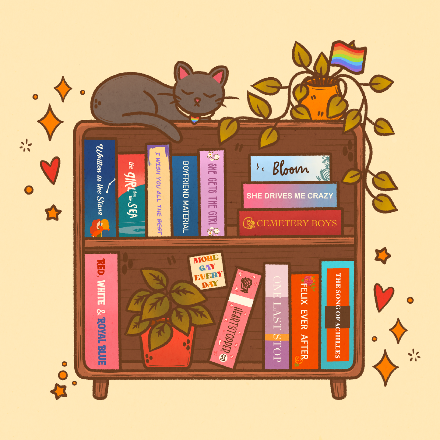 Queer Bookshelf Print