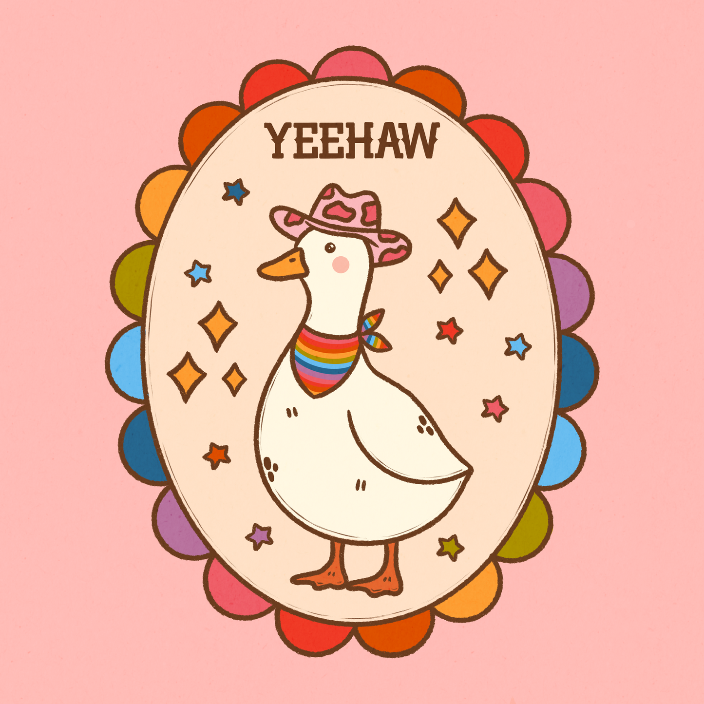 Yeehaw Duck Print